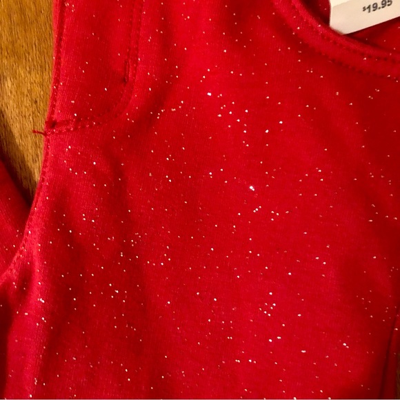 Red Sparkly Pull On Jeans - Picture 2 of 4
